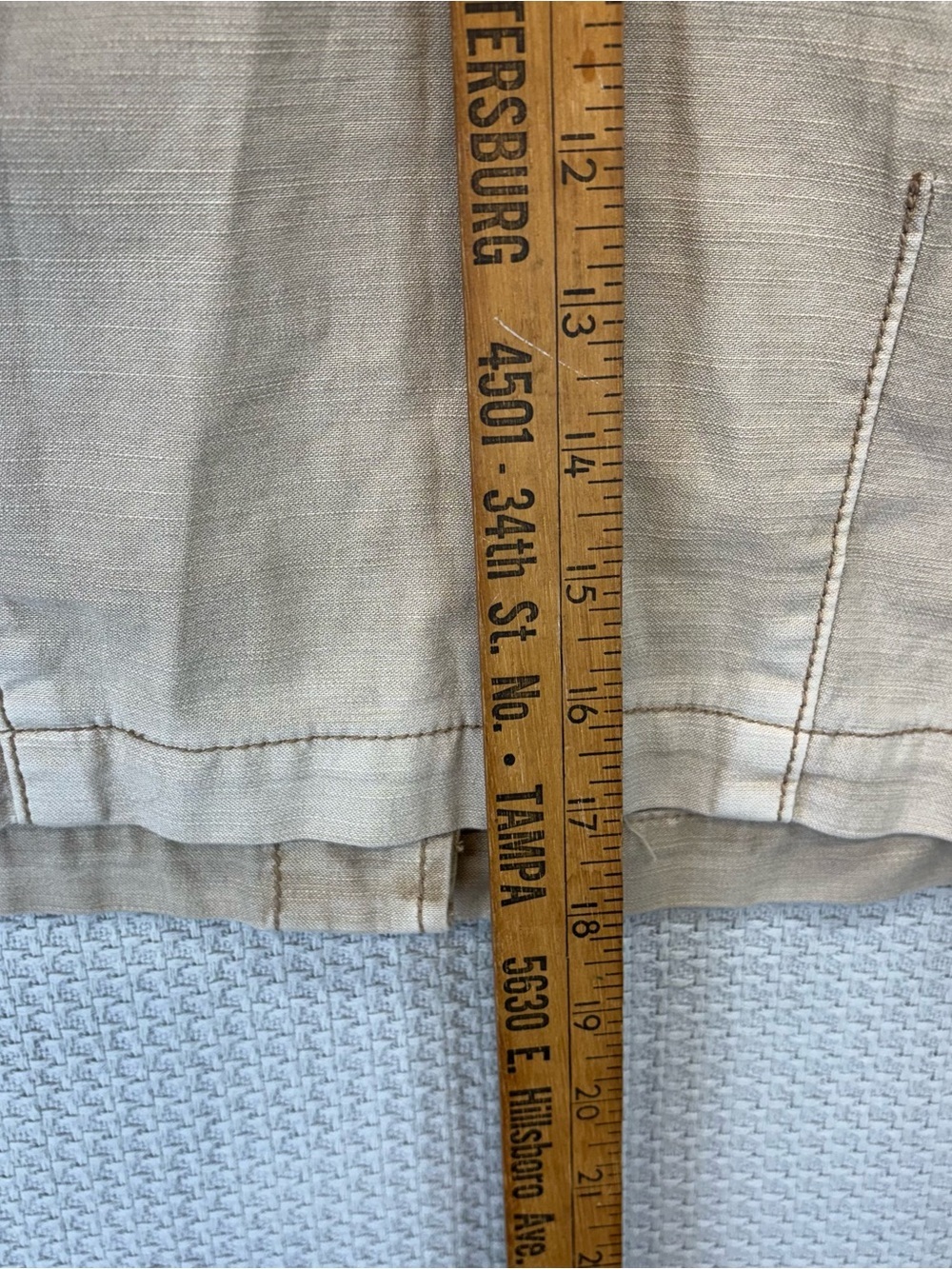Anthropologie Pilcro Cropped Utility Jacket Beige Tan 100% Cotton Women’s Size S - Picture 10 of 10